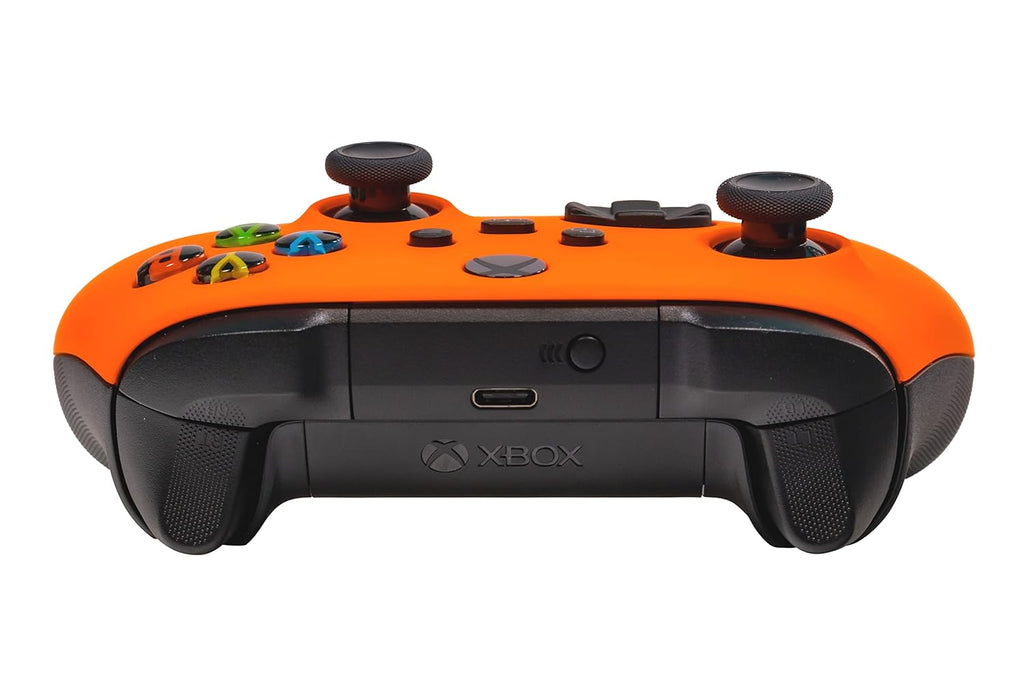 One Series X S Custom Soft Touch Controller - Soft Touch Feel, Added Grip, Neon Orange Color - Compatible with Xbox One, Series X, Series S