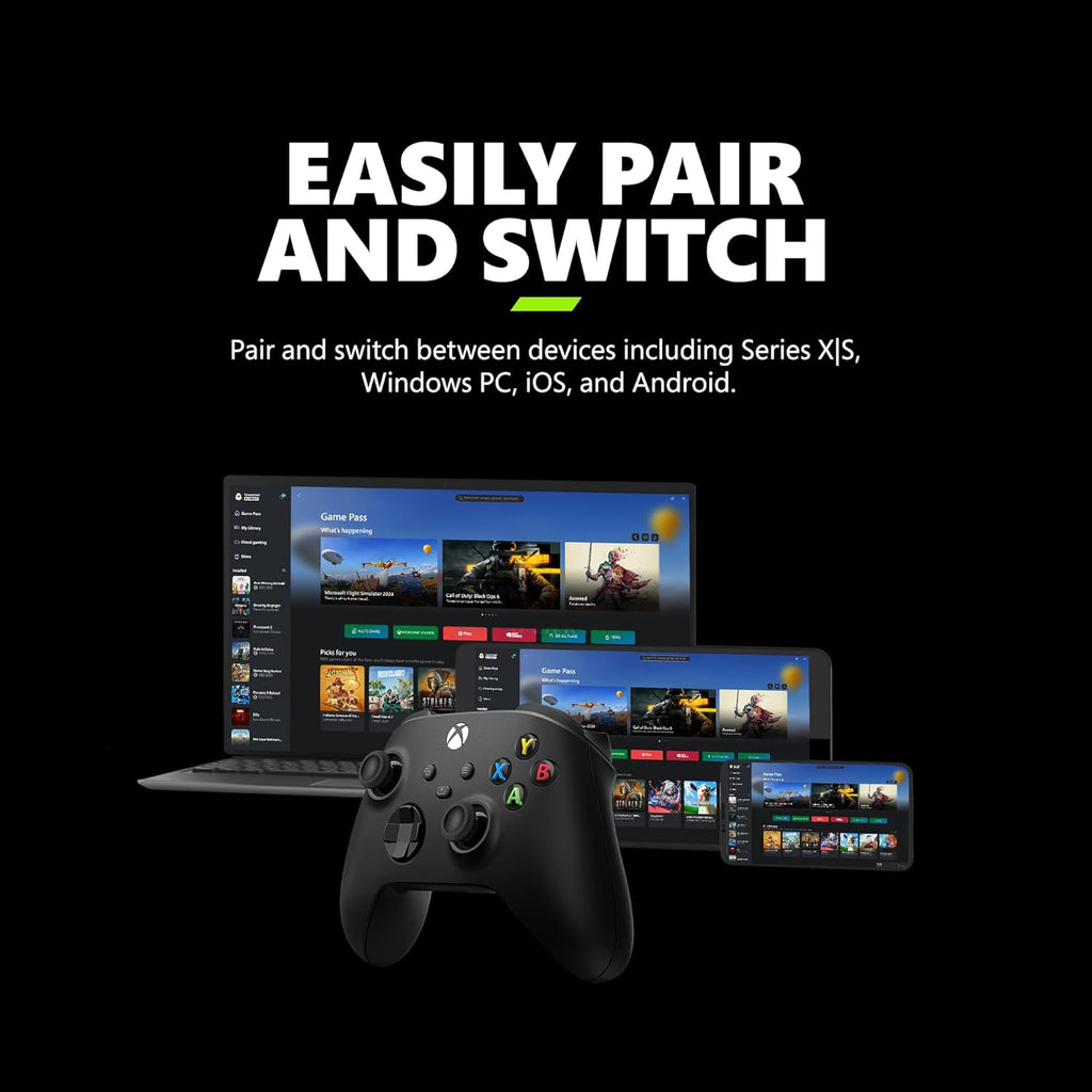 Level Up Your Game 🎮 | Next-Gen Wireless Control for Every Screen!Wireless Gaming Controller (2025) – Carbon Black – Play on Xbox, Windows, Android, iOS, FireTV Sticks, Smart TVs, VR Headsets